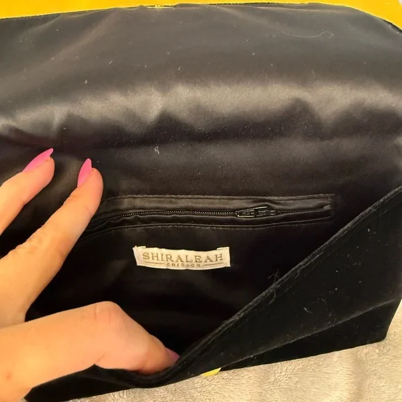 Shiraleah Black Clutch with Gold and Green Accents - Picture 6 of 9